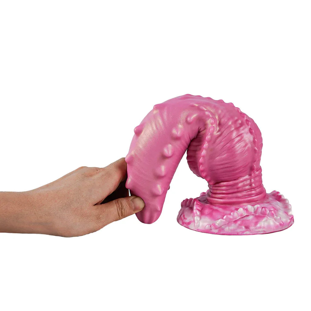 9 Inch Glow In The Dark Spiked Fantasy Knot Dildo - DOG KNOT LUXE