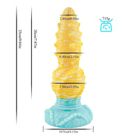 9 Inch Glow In The Dark Spiked Fantasy Knot Dildo - DOG KNOT LUXE
