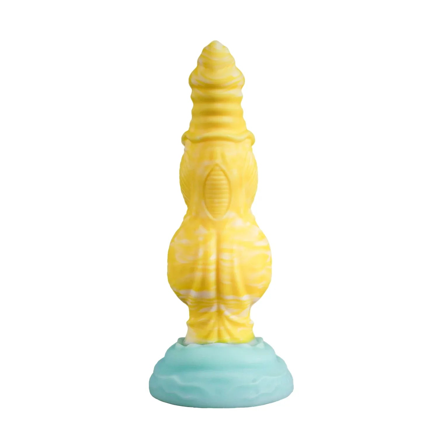 9 Inch Ribbed Glow In The Dark Monster Knotted Dildo - DOG KNOT LUXE