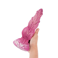 9 Inch Ribbed Glow In The Dark Monster Knotted Dildo - DOG KNOT LUXE