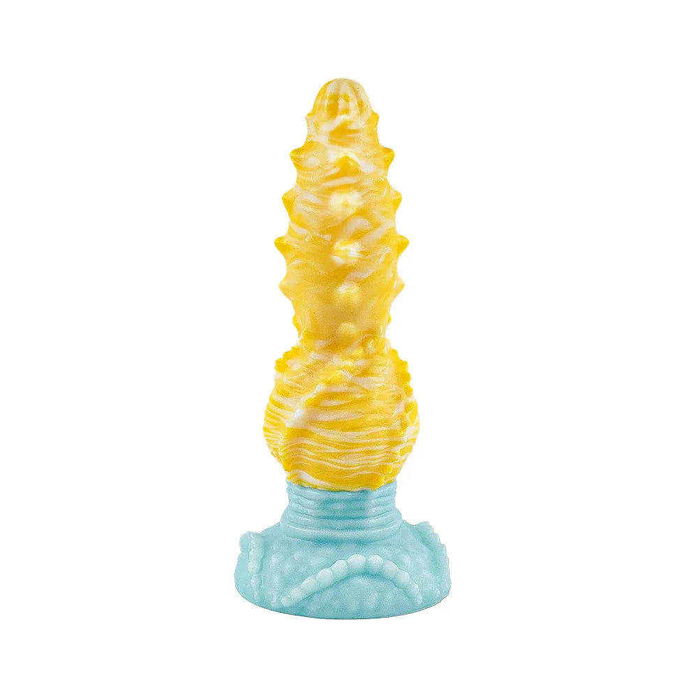 9 Inch Glow In The Dark Spiked Fantasy Knot Dildo - DOG KNOT LUXE