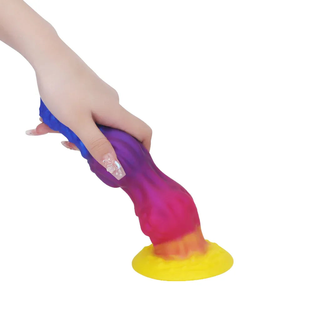 13 Inch Fantasy Monster Knotted Dildo with Suction Cup - DOG KNOT LUXE