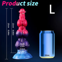 11 Inch Fantasy Multi Knot Dog Dildo - DOG KNOT LUXE