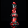 9 Inch Red-green Gradient Silicone Dog Dildo