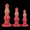 Red Silicone Knot Fantasy Dog Dildo