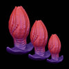 Red Girthy Silicone Fantasy Dildo Butt Plug