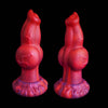 7.5 Inch Red Dog Huge Monster Knotted Dildo