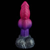 7.5 Inch Magenta Silicone Knot Dog Dildo