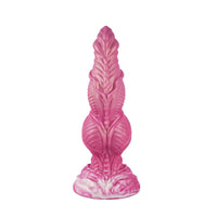 9 Inch Ribbed Glow In The Dark Monster Knotted Dildo - DOG KNOT LUXE