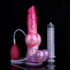 10 Inch Pink Texture Soft  Dog Squirting Dildo