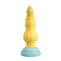 9 Inch Ribbed Glow In The Dark Monster Knotted Dildo - DOG KNOT LUXE