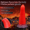8.6 Inch Red Silicone Ribbed Monster Dildo