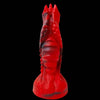 Red Silicone Texture 8 Inch Dragon Dildo
