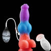 9 Inch Color Mixing Remote Control Vibrating Squirting Dildo