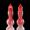 Red Texture Knots Silicone Fantasy Dog Dildo
