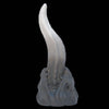 Grey Curved Silicone Soft Fantasy Tongue Dildo