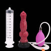 7 Inch Red Inflatable Dog Ejaculating Dildo
