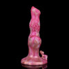 8 Inch Vibrating Texture Pink Dog Dildo