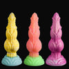 9 Inch Ribbed Glow In The Dark  Knotted Dildo