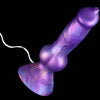 Purple Silicone Dog Knot Ejaculating Dildo
