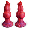 7.5 Inch Red Dog Huge Monster Knotted Dildo