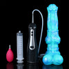 Blue Silicone Electric Squirting Knotted Horse Dildo