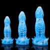 Blue Textured Silicone Fantasy Tentacle Dildo
