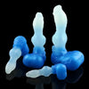 Blue Gradient Silicone Fantasy Dog Knotted Dildo