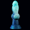 6 Inch Green Silicone Knotted Dog Dildo