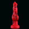 Red Knotted Dog Silicone Fantasy Dildo